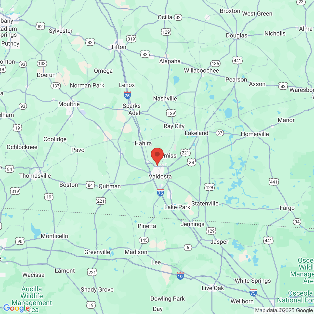 Google map image of our location in 3362 Greystone Way Valdosta, GA